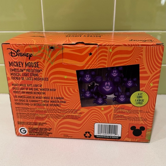 Disney Mickey Mouse Emoteglow Purple Light String - Picture 4 of 7